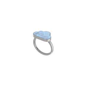 Rose Gold Cloud Shape Rainbow <b>Moonstone</b> <b>Ring</b> Bezel Setting Classic Style Women's/Unisex Engagement Anniversary Party Gift - Product Image 3