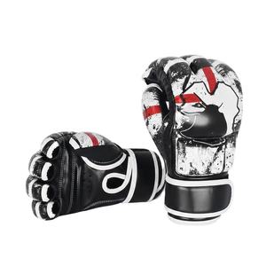 Gants d'entraînement MMA personnalisés avec logo, en cuir PU, à doigts ouverts, équipement de combat - Product Image 3