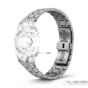 Montre Homme Audemars Piguet de Luxe en Alliage, Diamant Moissanite, Quartz, Style Sport Vintage, Dessin Animé, Octogonale, Analogique, Givrée, Style Hip Hop, Brillante - Product Image 1