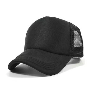 Gorra de Béisbol ECONEX SPORTS Negra de Malla, 6 Paneles, Ajustable, Transpirable, Unisex, Casual para Adultos, Invierno, Primavera, Verano, Otoño, Color Sólido - Product Image 1