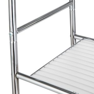 Estante de Almacenamiento de Acero de 3 Niveles para Sobre el Inodoro, Acabado Cromado, Organizador de Baño - Product Image 4