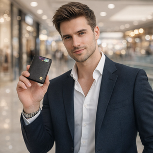 Wriza Mens Trendy Genuine Leather <b>Wallet</b> <b>RFID</b> <b>Blocking</b> Technology Slim Design for Travel and Formal Occasions Model WI 018 Brown - Product Image 2