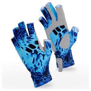 Gants de pêche à la mouche sans doigts, légers, extensibles, imperméables en PU, isolés, protection solaire UPF 50+, respirants, toutes saisons, pour hommes - Product Image 6