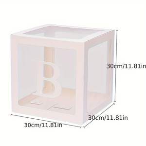 5pcs White Clear <b>BRIDE</b> Letters Wedding Balloon <b>Boxes</b> Party Decorations Engagement <b>Bride</b> Shower Weddings Centerpieces Balloons - Product Image 2