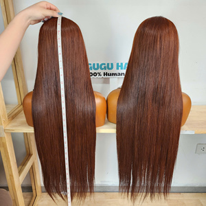 Super Double Drawn Virgin Vietnamese Hair Long Lace Front Transparent Glueless <b>Wig</b> Density 250 - Product Image 5