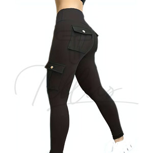 Nouveau design tendance, respirant, confortable, leggings de sport pour femmes, taille haute élastique, anti-transpiration, couleur unie, longueur intégrale, effet push-up - Product Image 2