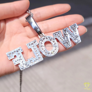 Collier pendentif de luxe « WOLF » avec chaîne en diamants sertis, bijou tendance, cadeau pour homme - Product Image 5