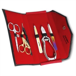 Juego de manicura y pedicura, cortaúñas, 12 piezas, kit de manicura de acero inoxidable, juego de 6 piezas: incluye cortaúñas - Product Image 1