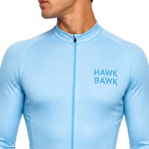 Camiseta de ciclismo de manga larga para hombre, camiseta deportiva con cremallera completa para ciclistas modernos y activos al aire libre, para uso en exteriores - Product Image 4