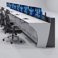 Meubles de salle de contrôle industrielle, console d'opérateur modulaire en acier moderne et durable, poste de travail, centre de commande, système de bureau de contrôle