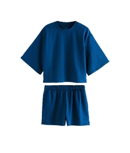 Ensemble de vêtements d'été pour femmes personnalisable, de haute qualité, confortable, en coton, vêtements décontractés en tricot pour femmes, printemps-été - Product Image 1