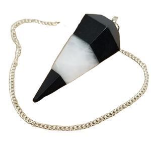 High Quality Wholesale Natural <b>Crystal</b> Bonded Gemstone Faceted Cone Pendulum for Healing and Dowsing - Product Image 1