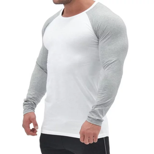 Customized Men's Gym <b>Compression</b> <b>Shirt</b> Long Raglan Sleeves Breathable Knitted T-<b>Shirt</b> High Quality Stock New <b>Custom</b> <b>Design</b> - Product Image 1