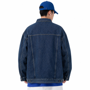 High Quality Vintage <b>Men's</b> Denim Jean Jacket Garment Dyed Black <b>White</b> Breathable Eco-friendly Functional Autumn Winter Plus Size - Product Image 5