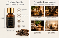 Huile de Bois de Santal Naturelle Pure, Parfum pour Lampe à Parfum 10 ml, Senteur Boisée Fumée, Encens Indien Aromatique pour Aromathérapie à Domicile