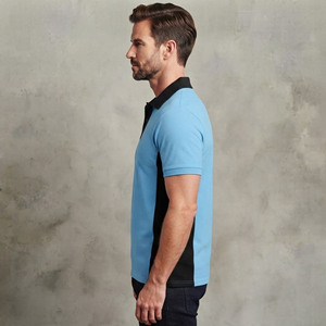 Camiseta Polo para Hombre OEM 100% Algodón, 180 GSM, Logotipo Impreso DTF Personalizado, Tela Piqué de 2 Colores, Secado Rápido, Uso Diario Informal - Product Image 6