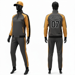 Unisex Baseball Training Tracksuit Lightweight Breathable Athletic <b>Jacket</b> Pants Set 100% Polyester Custom Logo OEM Factory - Product Image 3