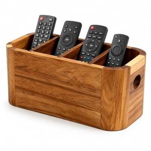 Eco Friendly Wooden 5-Layer Modern Handmade <b>Remote</b> <b>Control</b> Storage Organizer for Home - Product Image 2
