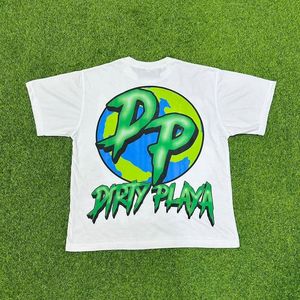 Dirty Playa World Camiseta unisex blanca de manga corta con logo frontal, transpirable, de corte regular, cuello redondo, de algodón jersey - Product Image 4