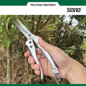 Sécateur de jardin portable SONO J308 DIY pour droitiers, en acier au carbone et alliage d'aluminium chromé, avec poignée antidérapante en TPR - Product Image 3