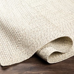 Modern Flat Weave <b>Jute</b> <b>Rug</b> Rectangle Beige Polypropylene Stain Resistant Thin Pile Rubber Backing Living Room - Product Image 5