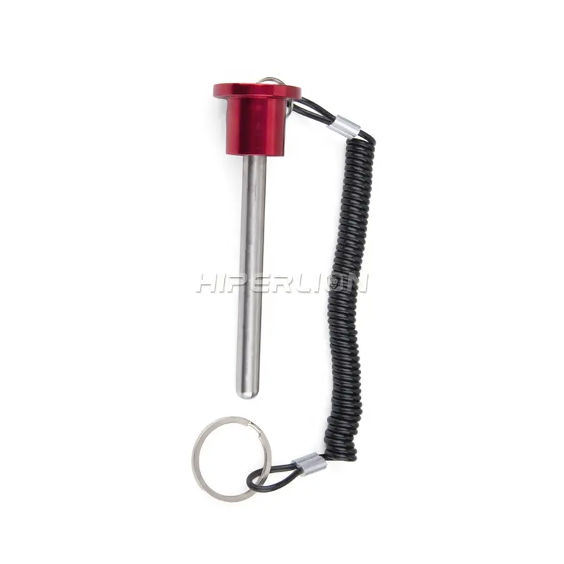 5 1/2" Length 3/8" Diameter M10 Selector Gym 8mm Magnetic Steel Weight Stack Extender Pin With Coil Leash