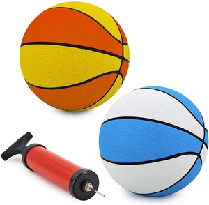 Mini ballons de basket en caoutchouc d'intérieur/d'extérieur de 7 pouces bon marché, taille 4 et 5 promotionnelle pour les sports, la plage et la piscine - Product Image 1