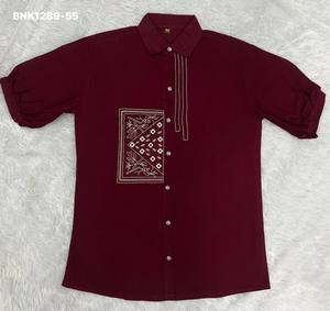 Nueva llegada: Camisa de algodón flexible de excelente calidad con bordado en el codo, proveedor de moda femenina de la India - Product Image 6