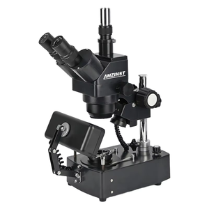 Microscopio Gemológico Trinocular de Campo Oscuro 1X-4X |   Microscopio de Inspección de Gemas y Joyas con Luz Halógena de 10X - Product Image 2