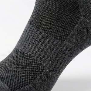 Crew <b>Socks</b> Geometric Pattern <b>Black</b> Gray Running Breathable Polyester Spandex Adult Summer Athletic Sports <b>Socks</b> - Product Image 5