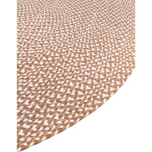 <b>Round</b> <b>Jute</b> Area <b>Rug</b> Solid Color Flat Weave Modern Style Living Room Decor Thin Pile Spot Clean Backing - Product Image 5