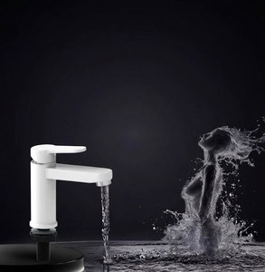 Wholesale Modern ABS Plastic <b>Basin</b> Faucet Chrome Matte Black White Tall Short Washroom Vanity Deck Mounted <b>Single</b> Cold Water <b>Tap</b> - Product Image 4