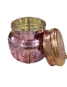 Kwik Glas Kaars Pot Met Rose Gouden Deksel