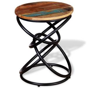 Modern Industrial Wood Coffee <b>Table</b> With Black <b>Iron</b> Frame Handmade Living Room Furniture - Product Image 1