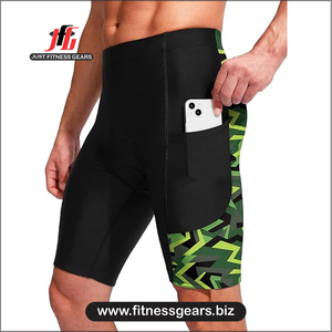 High Performance Eco-Friendly Breathable Spandex/Polyester <b>Cycling</b> <b>Shorts</b> Customizable Options Men-Padded Comfort Quick Dry - Product Image 3