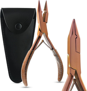 Pinzas Profesionales para Extensiones de Cabello, Herramienta Metálica para Instalar y Retirar con Estuche Negro - Product Image 1