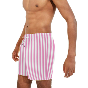 Shorts de bain de luxe pour hommes de haute qualité, à séchage rapide, style classique à carreaux, style Old Money, shorts de plage rayés - Product Image 4