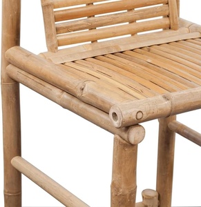 Wholesale Bamboo <b>Bar</b> Chair Natural Solid Frame Weather Resistant Durable High <b>Stool</b> Seating for Indoor Outdoor Patio Furniture - Product Image 4