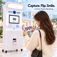 Machine Photobooth Commerciale Tout-en-un avec Imprimante d'Autocollants en Libre-Service pour Salles d'Arcade, Centres Commerciaux, Événements, Mariages et Fêtes