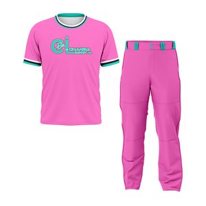 Ensemble d'uniformes de softball en gros, vêtements de sport personnalisés pour équipe, respirant, séchage rapide, tissu extensible à manches courtes - Product Image 1