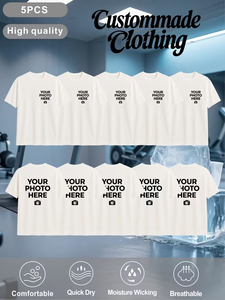 Men's Performance T-Shirts O-Neck Back Neck Short Sleeve Regular Fit Lightweight Breathable Moisture-Wicking Quick-Drying - Product Image 2