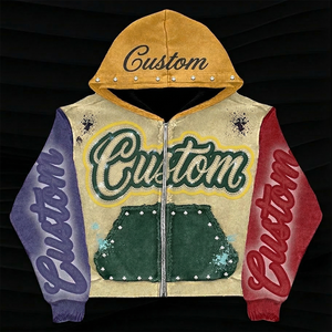 Sweat à capuche streetwear d'hiver personnalisé brodé, en molleton 350 g/m², coupe oversize pour homme - Product Image 1