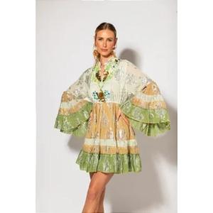 Robe longue bohème rose pour femme, sans manches, col carré, taille haute unie, volants élégants, tricotée, ample, écologique, été - Product Image 1