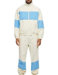 Coupe-vent décontracté personnalisé pour hommes 100% coton polyester taille plus ensemble de jogging veste technique imprimée sport cargo fabriquée - Product Image 1