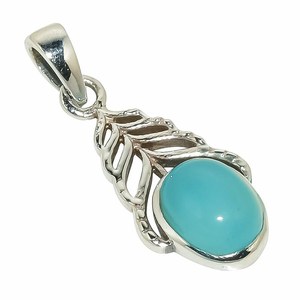 Pendentif en calcédoine véritable, en argent Sterling 925, collier en pierres précieuses naturelles, bijoux pour femmes, cadeau élégant - Product Image 5