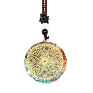 Aurora Loop 18K Gold Plated Spirograph Pendant Necklace with 30-Inch Adjustable Blade Chain for Men and Boys - Product Image 3