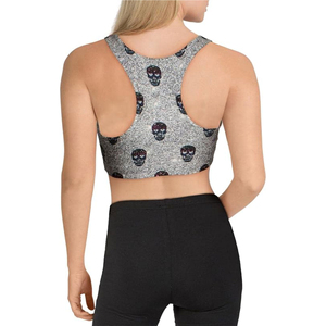 <b>Top</b> Class Women Black Sports Bra Medium Support Yoga Active Wear Spandex <b>Racer</b> <b>Back</b> Design Women Sports Bra - Product Image 6