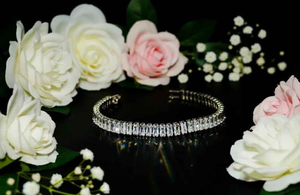 Collar de tenis con diamantes cultivados en laboratorio, corte baguette, oro blanco, elegante, lujoso, joyería fina para mujeres, hombres, unisex, regalo. - Product Image 3