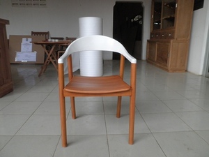 Fauteuil de salle à manger Butterfly en teck massif pour mobilier de salle à manger - Product Image 3