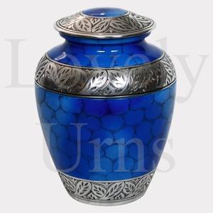 Urna funeraria de zafiro para adultos, tamaño mediano, recuerdo conmemorativo, contenedor para cenizas, diseño elegante. - Product Image 4